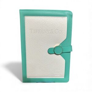 Tiffany & Co. Aqua and White Leather Journal